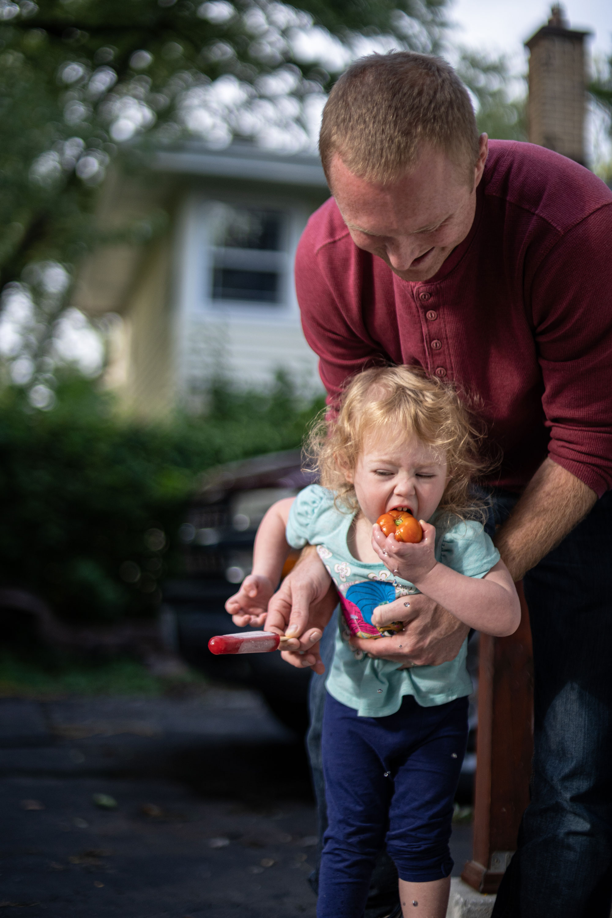 Man with daughter